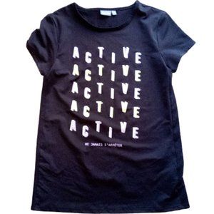 ---  Black Top  Shirt Girl Size 16